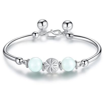 💎 Jade Beaded Open Bangle