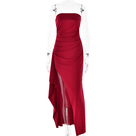 Midnight Allure Strapless Split Maxi Dress — product image 2