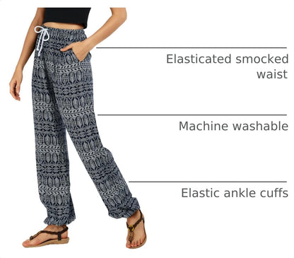 Women'S Floral Boho Yoga Harem Jogger Pants