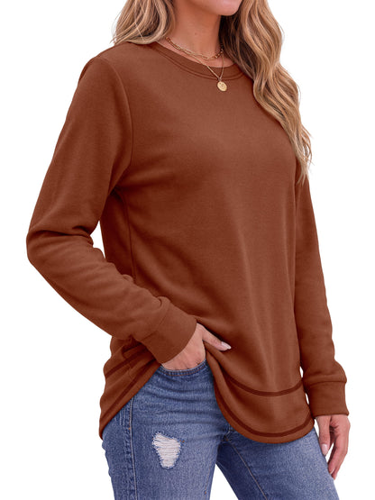 Sweatshirts for Women Crewneck Casual Long Sleeve Shirts Tunic Tops