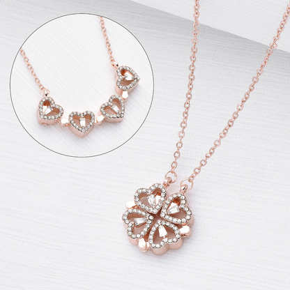 💎 Four-Leaf Clover & Heart Jewelry Set