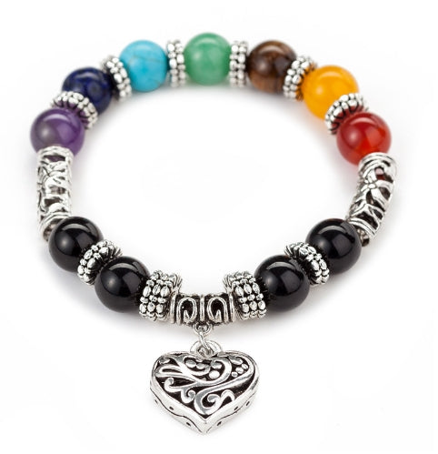 💎 Agate Stone Heart Bracelet