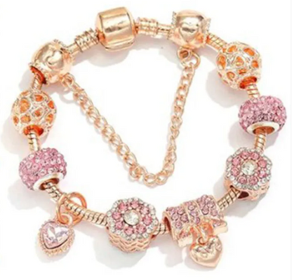 💎 Colorful Crystal Love Heart Bracelet