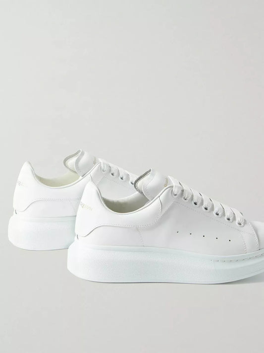 🌀 Alexander McQueen Leather Sneakers with Platform Sole