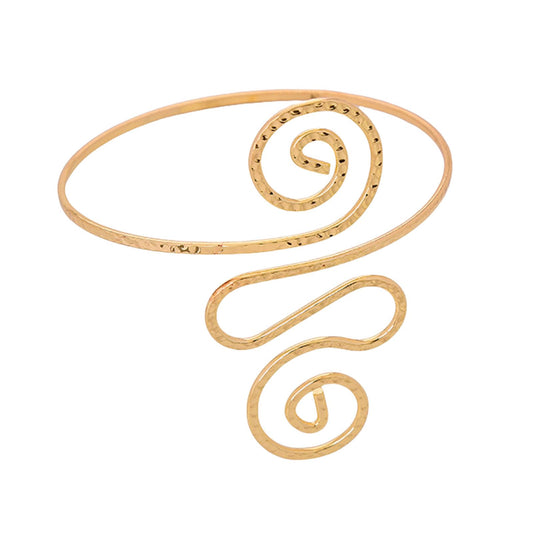 💎 Vintage Gold Swirl Upper Arm Cuff