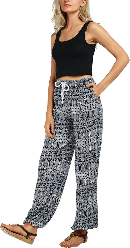 Women'S Floral Boho Yoga Harem Jogger Pants