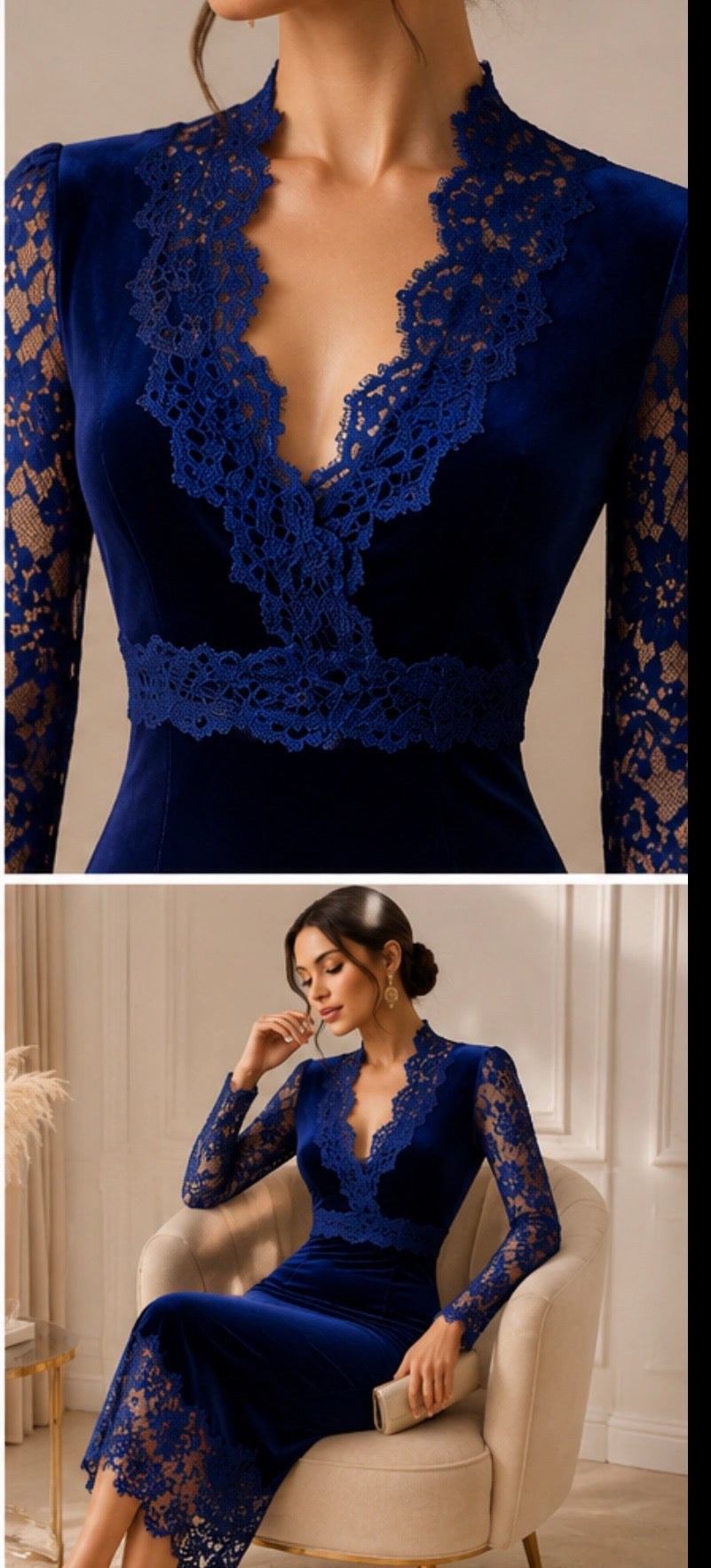 🦋 ✨ The Élodie Lace Cocktail Dress