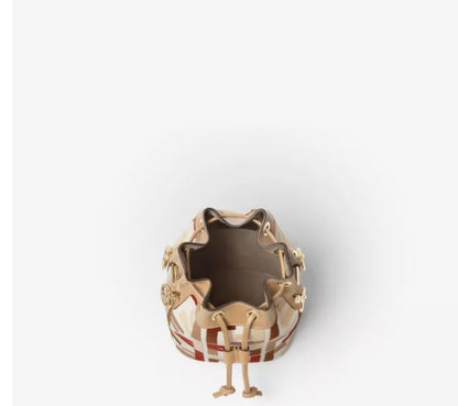 Fendi Mon Tresor Mini Bucket Bag with Multicolour FF Embroidery