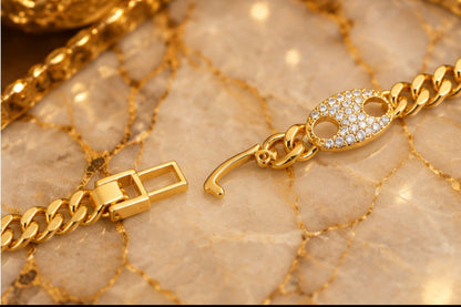 Maison Alti’s Golden Luxe Crystal Oval Link Bracelet — product image 3