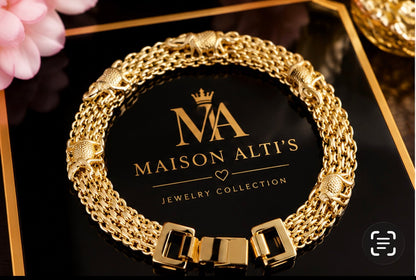 Maison Alti’s Golden Safari Elephant Multi-Chain Bracelet — product image 2