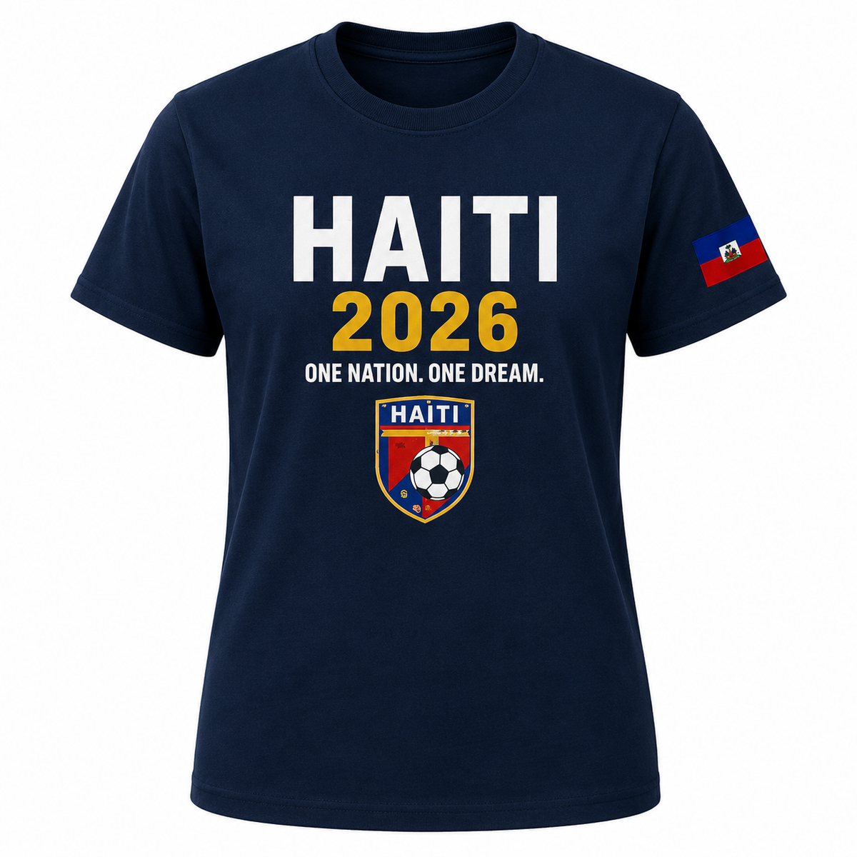 Haiti 2026 One Nation T-Shirt – Navy Haitian Pride Fan Tee
