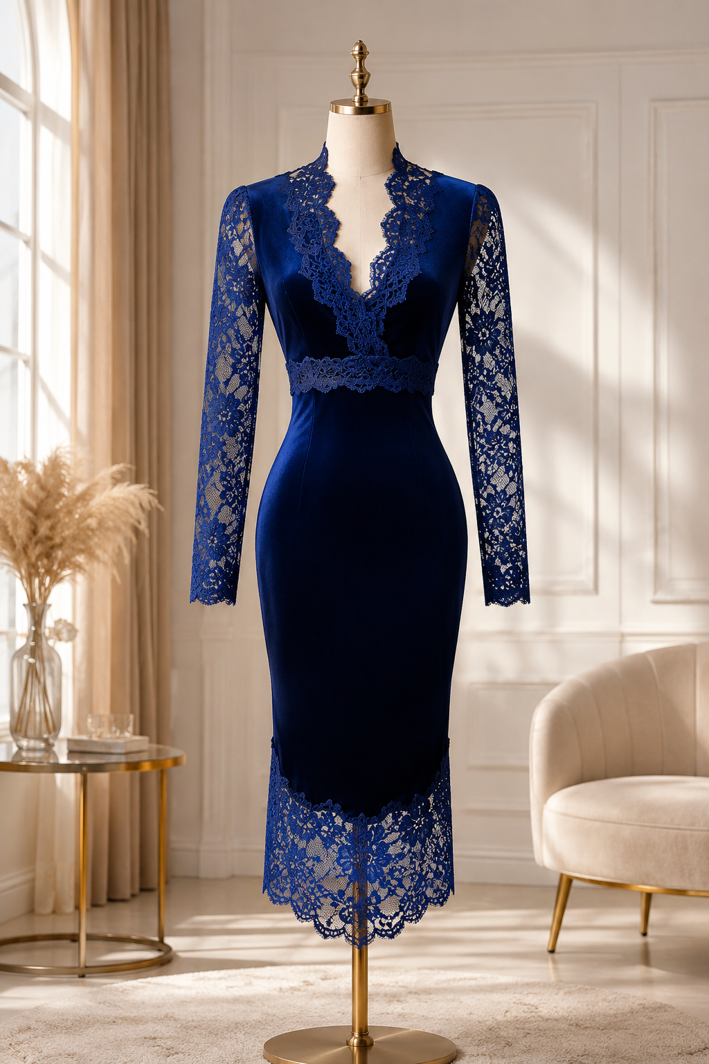 🦋 ✨ The Élodie Lace Cocktail Dress
