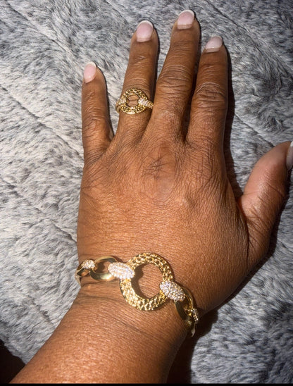 Alti’s Golden Circle Bracelet & Ring Set actual product photograph