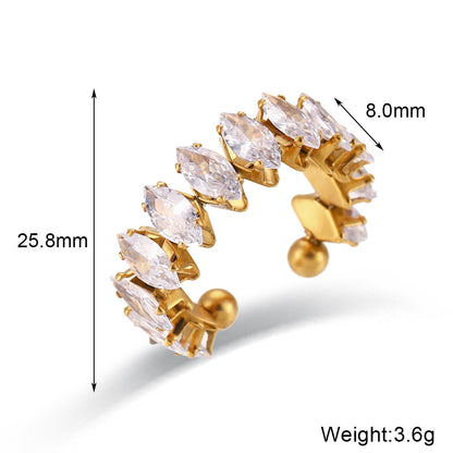 💎 Elegant Gold Crystal Bangle & Ring Set