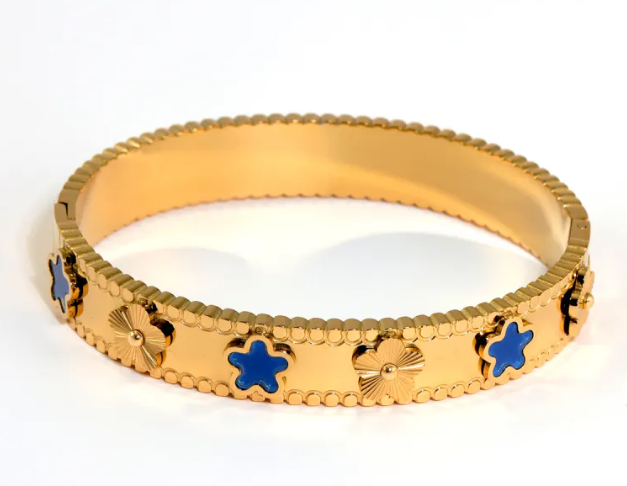 💎 Emerald Green Gold Bangle