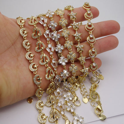 💎 Sparkling Zirconia Floral Bracelet