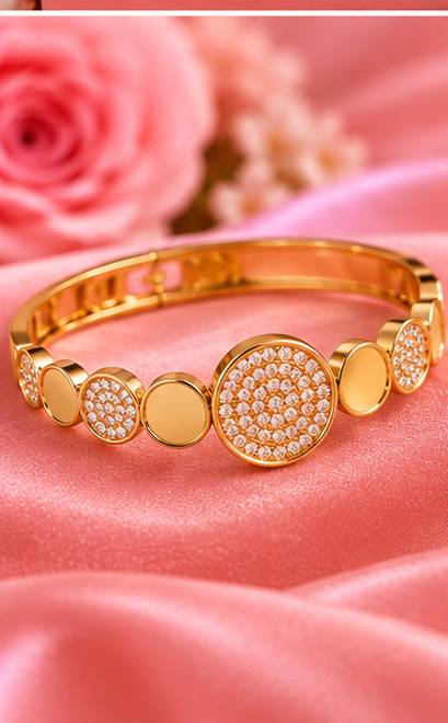 Styled Alti’s Golden Circle Bracelet and Ring Set image 3