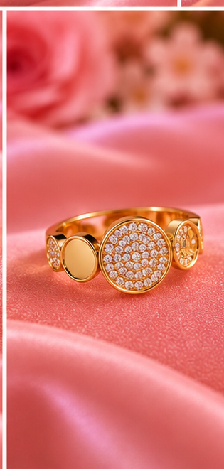 Styled Alti’s Golden Circle Bracelet and Ring Set image 4