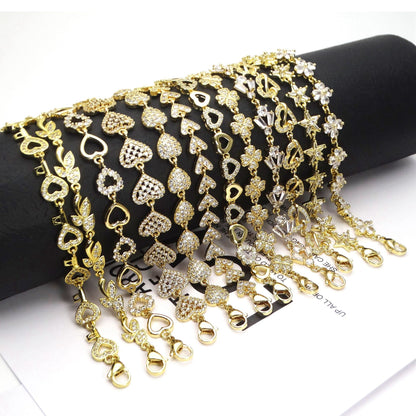 💎 Sparkling Zirconia Floral Bracelet