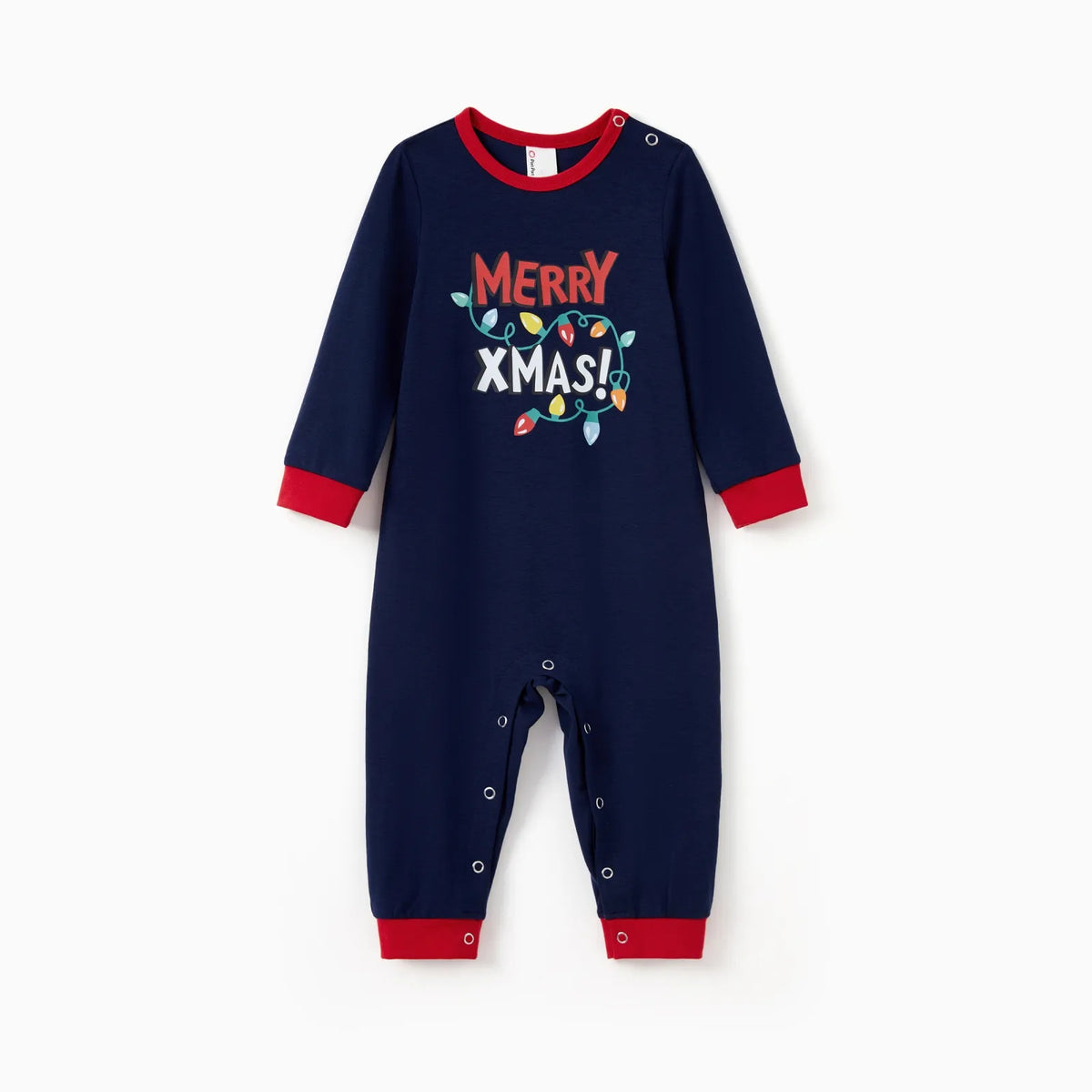 Baby Christmas Pajamas Family Matching Pjs Gifts Holiday Long Sleeve One-Piece Sleeper for Baby Shower Gift with Socks Size 12-18M