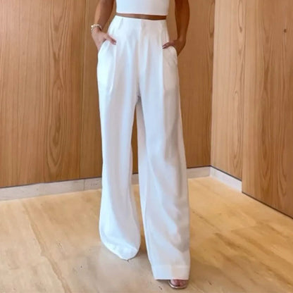 💎 Elegant Cutout Top & Wide-Leg Pants Set