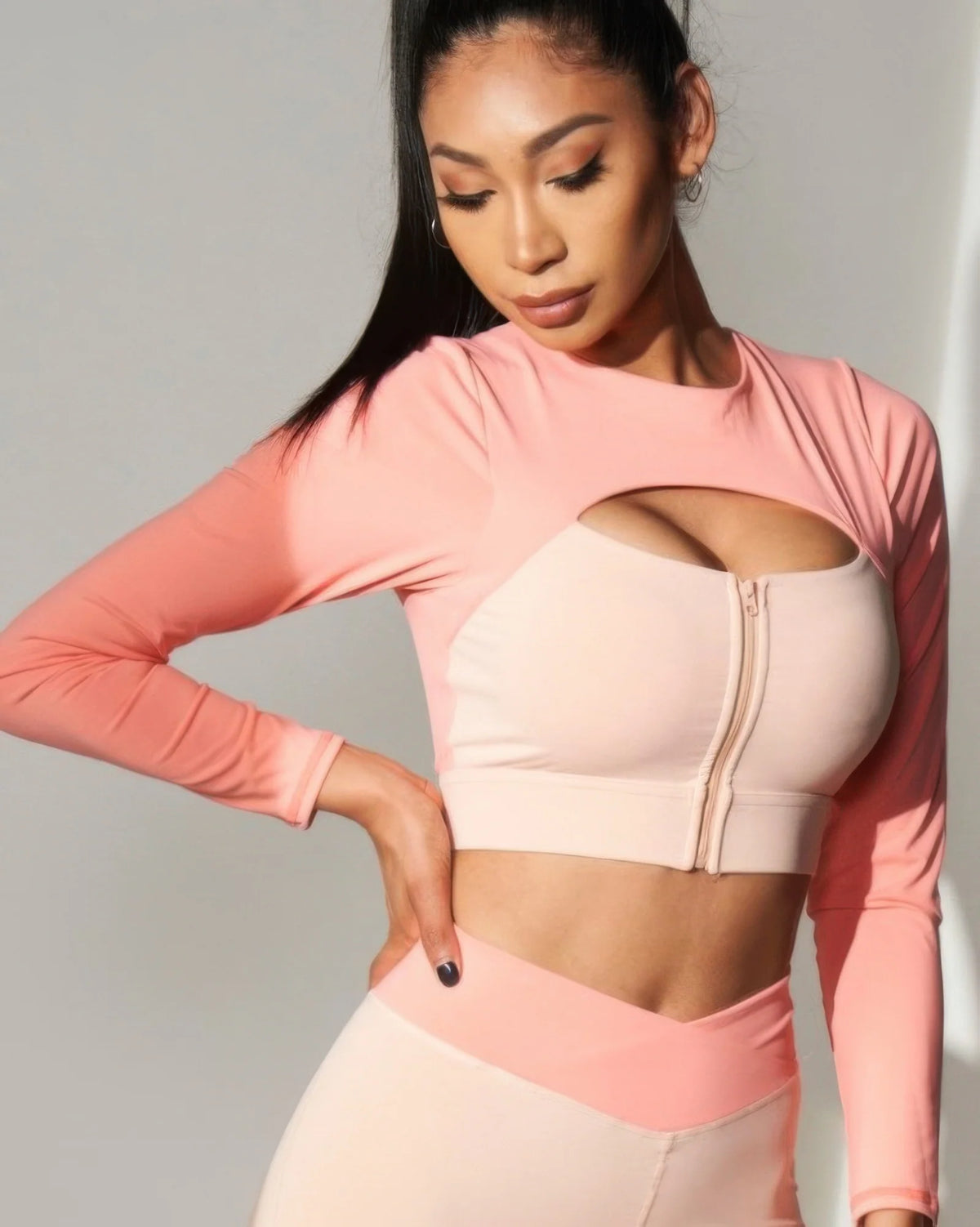 Color Block Activewear Top