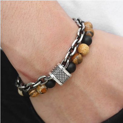 💎 Natural Stone Beaded Bracelet
