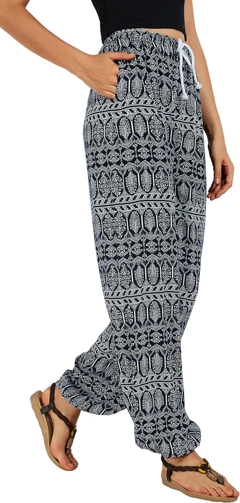 Women'S Floral Boho Yoga Harem Jogger Pants