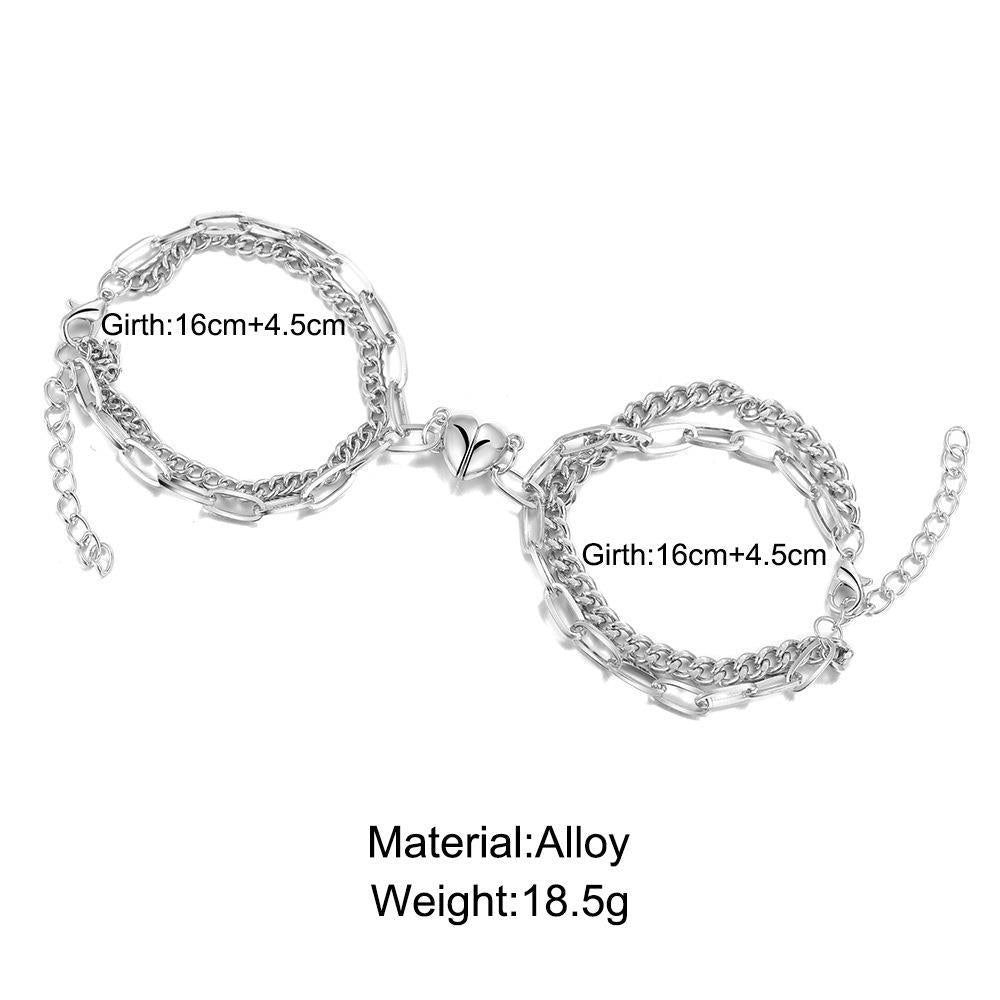 💎 Magnetic Heart Couples Bracelet