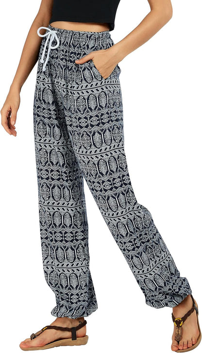 Women'S Floral Boho Yoga Harem Jogger Pants