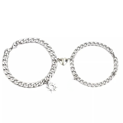 💎 Magnetic Heart Couples Bracelet Set