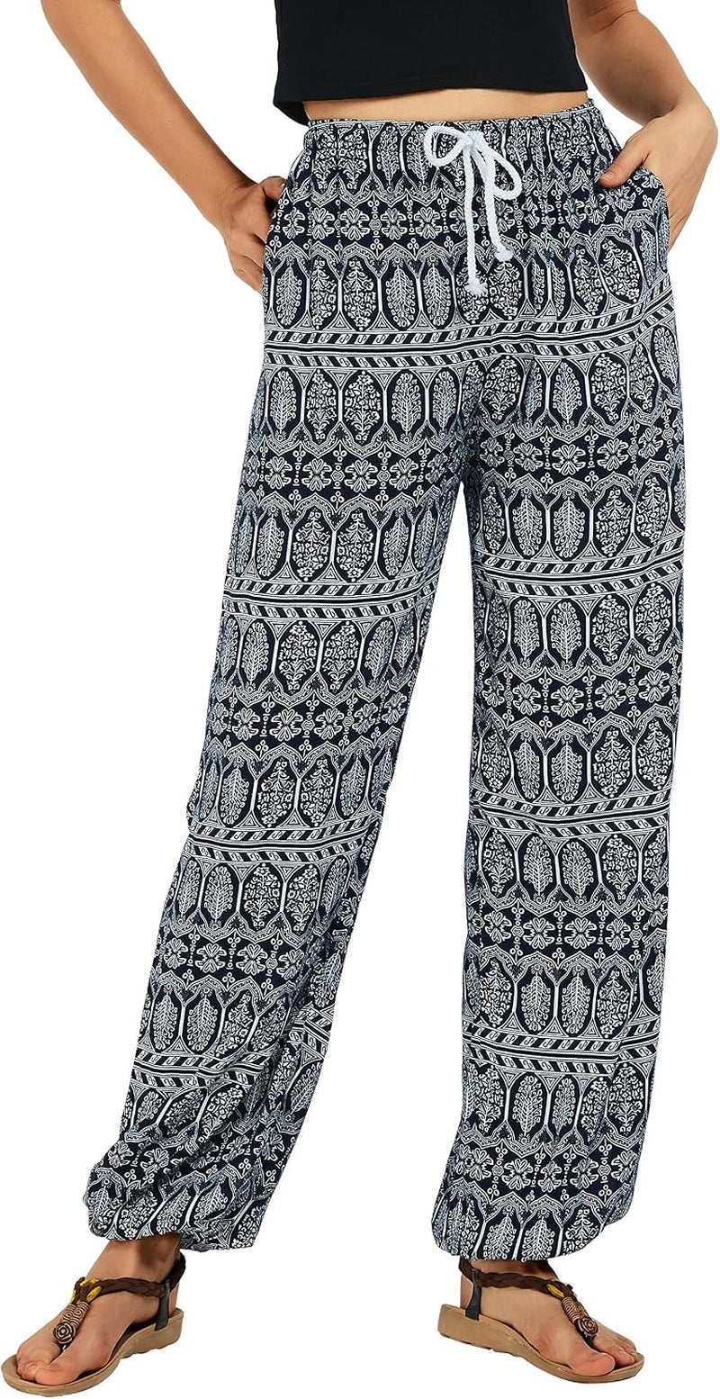 Women'S Floral Boho Yoga Harem Jogger Pants