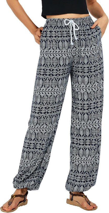 Women'S Floral Boho Yoga Harem Jogger Pants
