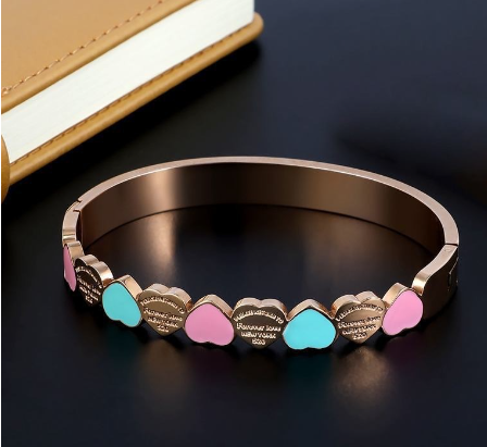 💎 Colorful Crystal Gold Bangle