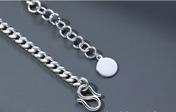 💎 Alti’s Shop Unbreakable Spirit Men’s Engraved Silver-Tone Bracelet