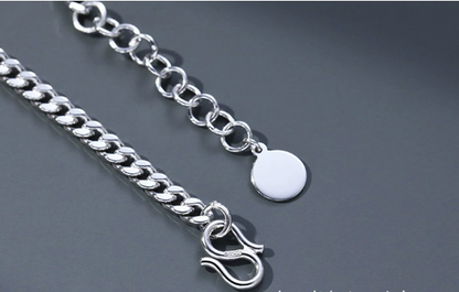 💎 Alti’s Shop Unbreakable Spirit Men’s Engraved Silver-Tone Bracelet