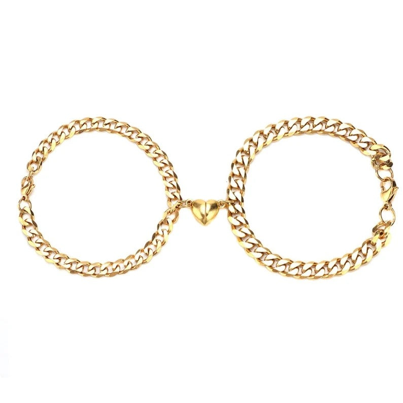 💎 Magnetic Heart Couples Bracelet Set