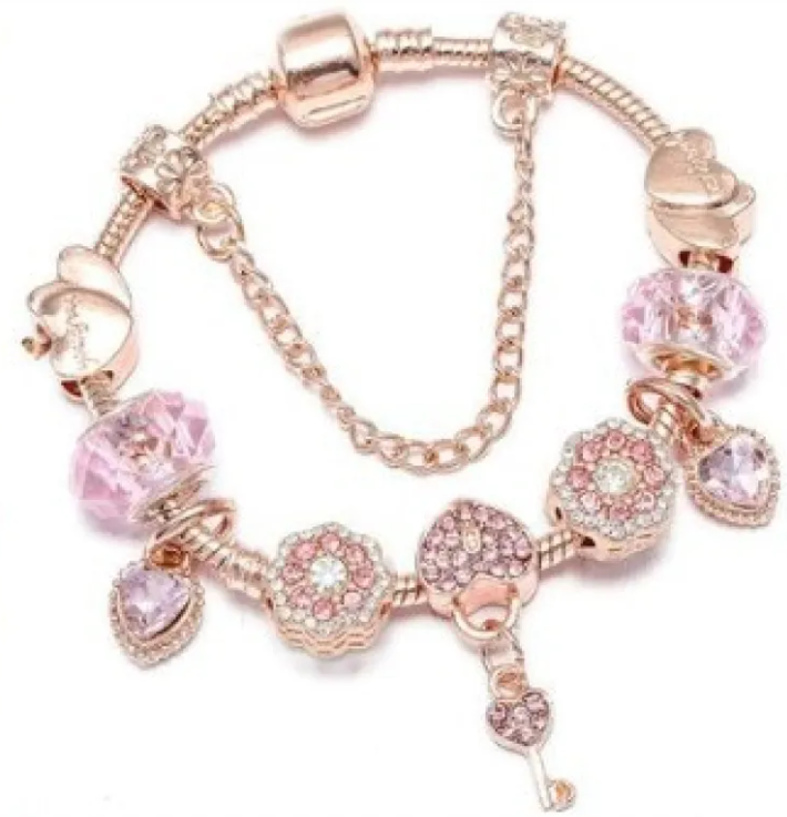 💎 Colorful Crystal Love Heart Bracelet