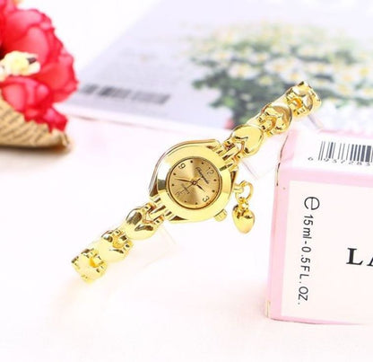 💎 Elegant Heart Bracelet Watch