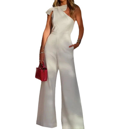 💎 Elegant One-Shoulder Wide-Leg Jumpsuit