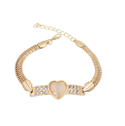 💎 Cat’s Eye Heart Bracelet