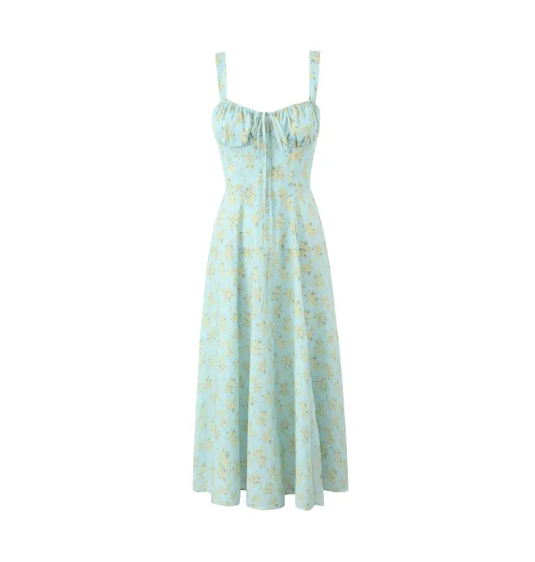 💎 Riviera Bloom Floral Midi Dress