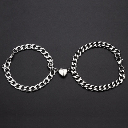 💎 Magnetic Heart Couples Bracelet Set
