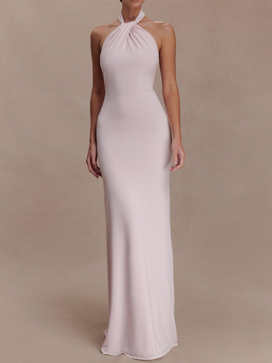 Celeste Open-Back Halter Maxi Dress — product image 2