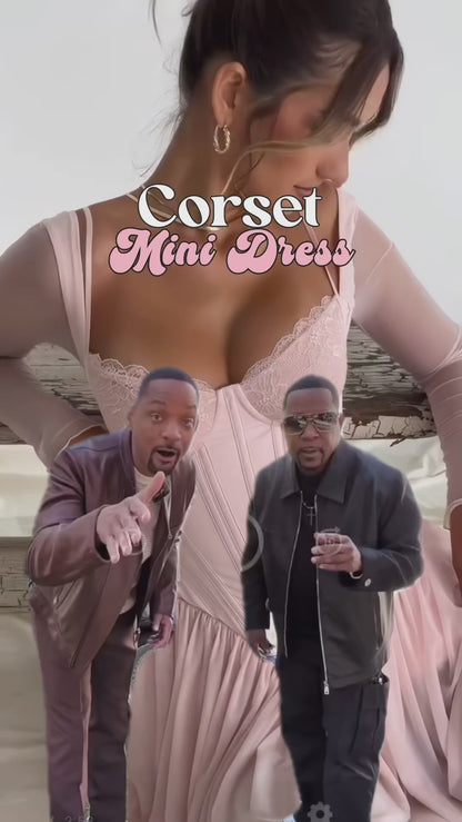 Blush Corset Mini Dress